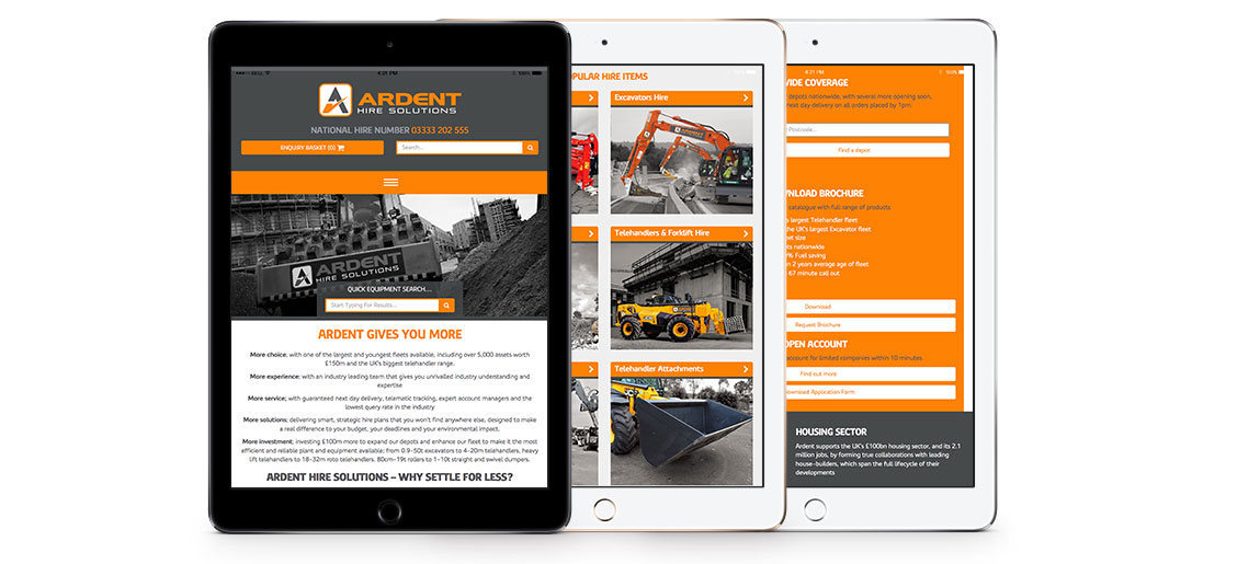 Ardent Website iPad